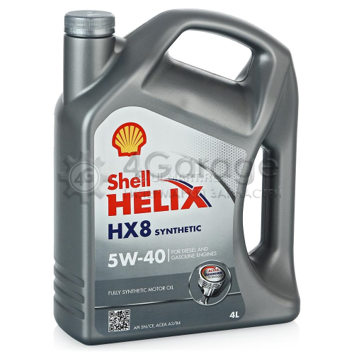 Shell Моторное масло Синтетическое Helix Hx8 Syn 5w40 4 Л SHELL 550023625 в Ростове-на-Дону