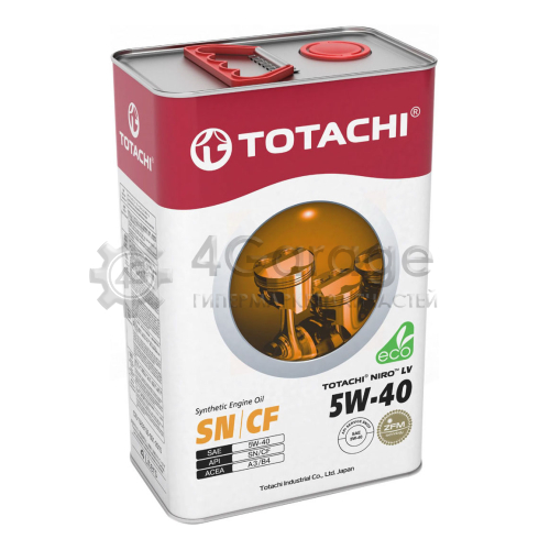 Моторное масло Totachi Niro LV Synthetic SN/CF 5W 40 3 47 кг/4л TOTACHI 4589904523540 в Ростове-на-Дону