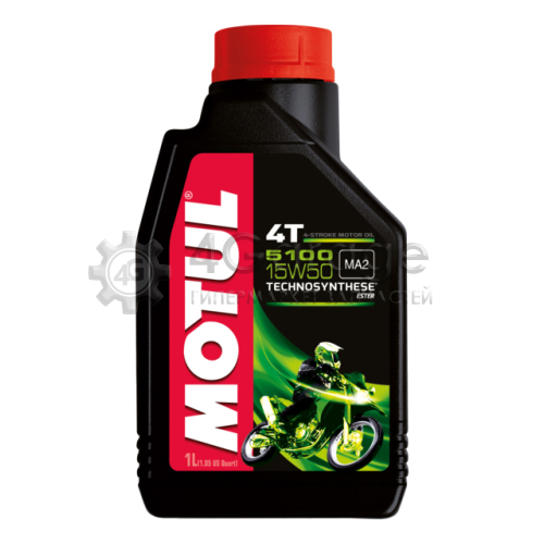 MOTUL 104080 Моторное масло Motul 5100 4T 15W 50 1л