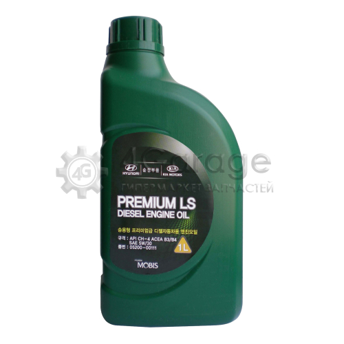 KIA/HYUNDAI 0520000111 Моторное масло Hyundai Premium LS Diesel Engine Oil SAE 5W 30 1л