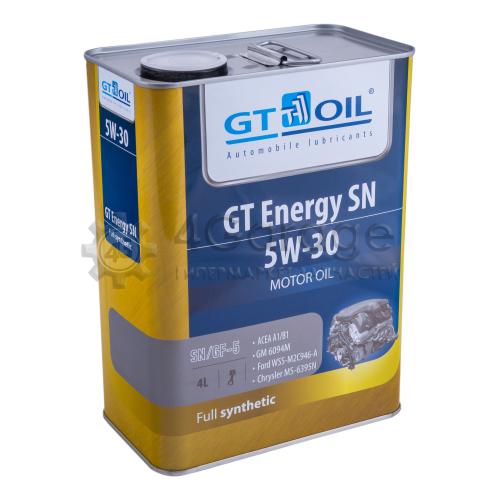 Моторное масло GT Oil Energy SN 5W 30 4л GT OIL 8809059407257 в Москве