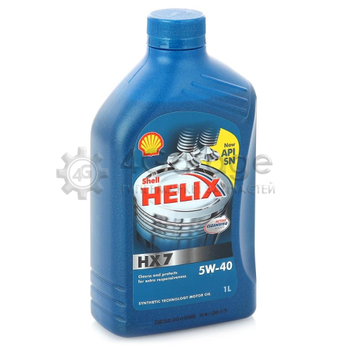 SHELL 550051496 Shell Моторное масло Shell Helix Hx7 Sn 5w40 Полусинтетическое 1 Л 550051496