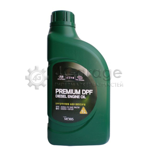 KIA/HYUNDAI 0520000120 Моторное масло Hyundai Premium DPF Diesel Engine Oil 5W 30 1л