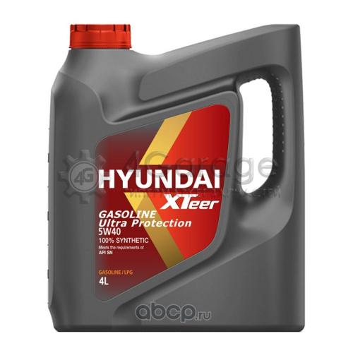 KIA/HYUNDAI 1041126 Моторное Масло Синтетическое Hyundai Xteer Gasoline Ultra Protection 5w40_sn 4 Л