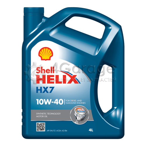 SHELL 550040315 Моторное масло Shell Helix HX7 10W 40 4л в Красноярске