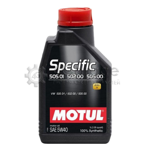 MOTUL 101573 Моторное масло Motul Specific 502 00 / 505 00 / 505 01 SAE 5W 40 1л