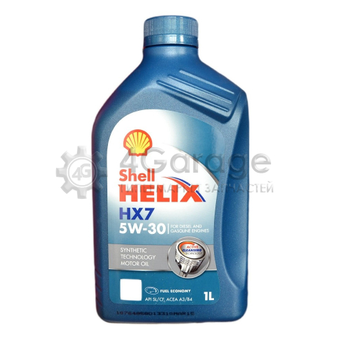 SHELL 550046376 Моторное масло Shell П/Синтетика Shell Helix Hx7 5w 30 1l