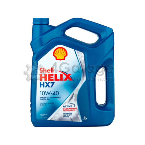 SHELL 550051575 Моторное масло Shell Helix Hx7 10w40 Полусинтетическое 4 Л 550051575