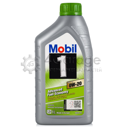 MOBIL 153790 Моторное масло Mobil Esp X2 0w20 синтетическое 1 Л 153790