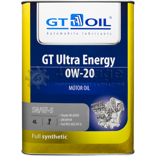 Моторное масло GT Oil Ultra Energy 0W 20 4л GT OIL 8809059408902 в Нижнем Новгороде