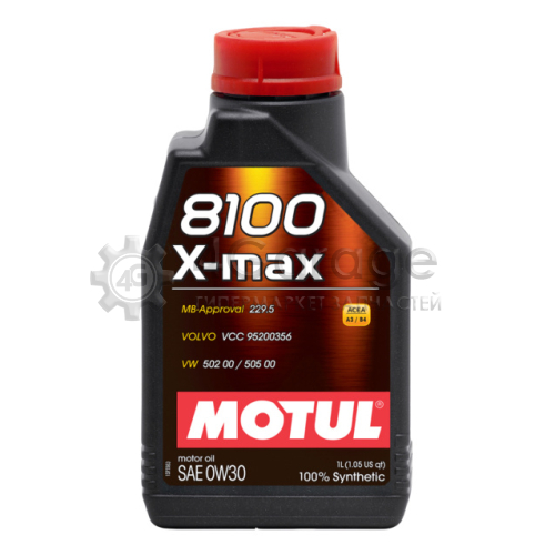 MOTUL 106569 Моторное масло Motul 8100 X max 0w 30 1л