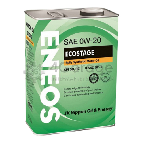 ENEOS 8801252022022 Моторное масло Eneos Ecostage SN 0W 20 4л