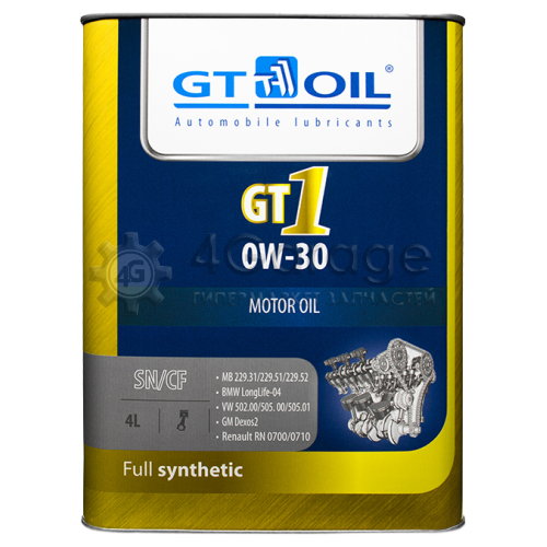 Моторное масло GT Oil 1 0W 30 4л GT OIL 8809059408568 в Ростове-на-Дону