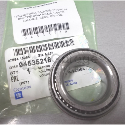 Подшипник ступ.DAEWOO NEXIA/LANOS/ESPERO/NUBIRA задний внутренний 94535218 GM 94535218 в Ростове-на-Дону