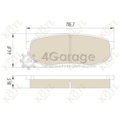 KOTL 3491KT Колодки тормозные TOYOTA LAND CRUISER J200 4.5D/4.7 07 /LEXU в Красноярске