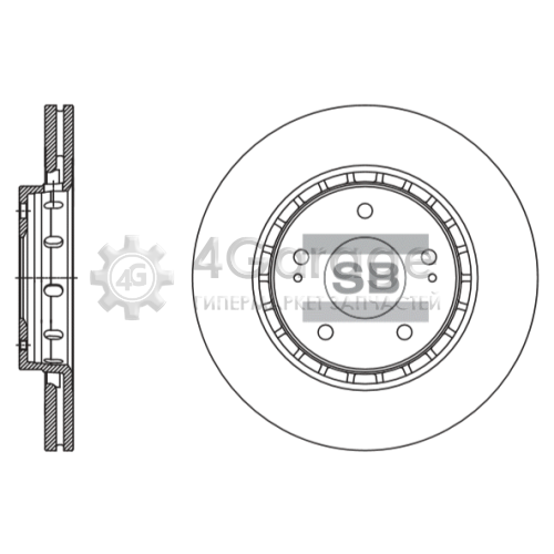 Hi-Q (SANGSIN) SD4329 Тормозной диск