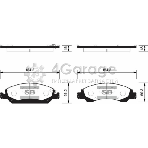 Hi-Q (SANGSIN) GP1561 Колодки тормозные передние HAGEN