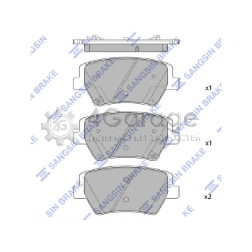 Hi-Q (SANGSIN) SP4469 Колодки тормозные задние