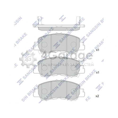 Hi-Q (SANGSIN) SP4344 Колодки тормозные передние