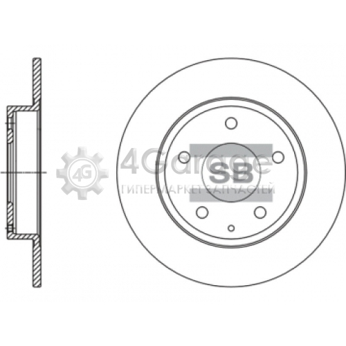 Hi-Q (SANGSIN) SD4422 Тормозной диск