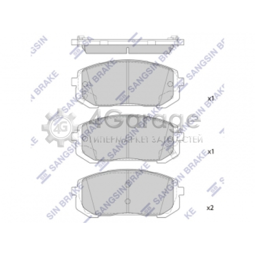 Hi-Q (SANGSIN) SP4461 Колодки тормозные передние