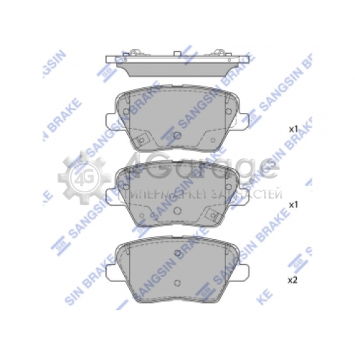 Hi-Q (SANGSIN) SP4442 Колодки тормозные задние