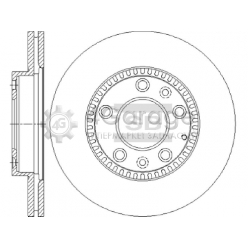 Hi-Q (SANGSIN) SD4434 Тормозной диск