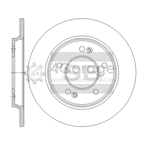 Hi-Q (SANGSIN) SD1173 Диск тормозной задний HYUNDAI CRETA 2.0 16- SD1173