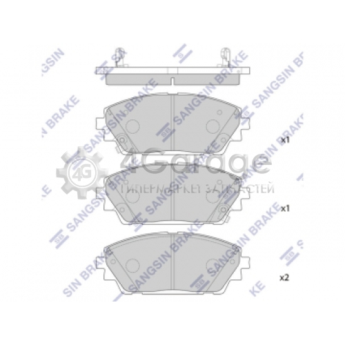 Hi-Q (SANGSIN) SP4381 Колодки тормозные передние