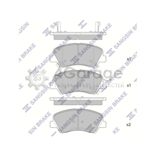 Hi-Q (SANGSIN) SP1399IN Колодки тормозные передние