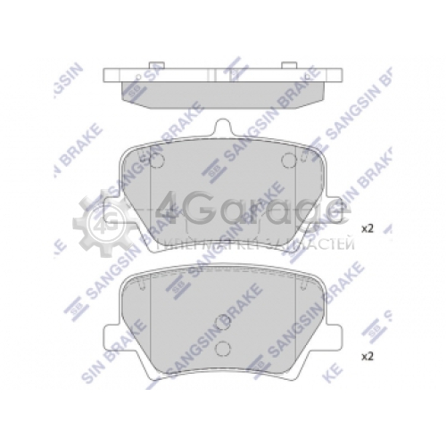 Hi-Q (SANGSIN) SP2590 Комплект тормозных колодок задние