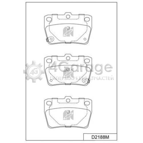 MK Kashiyama D2188MH Колодки тормозные дисковые + противоскрипные пластины Toyota