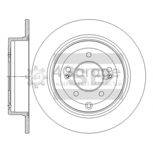 Hi-Q (SANGSIN) SD2075 Диск тормозной задний
