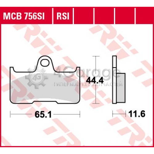 Колодки тормозные задние MOTO TRW MCB756SI в Нижнем Новгороде