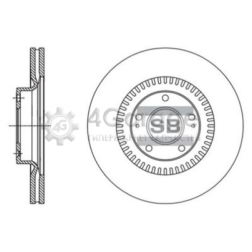 Тормозной диск Hi-Q (SANGSIN) SD1116 в Нижнем Новгороде