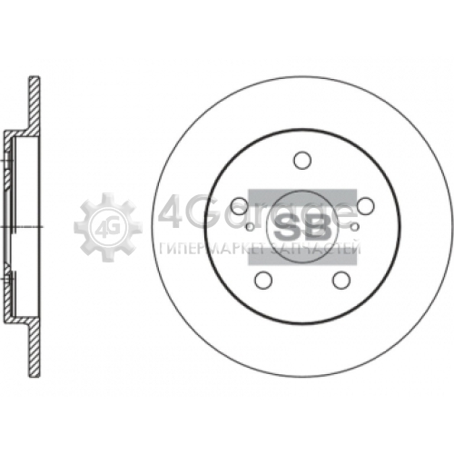 Hi-Q (SANGSIN) SD4616 Тормозной диск