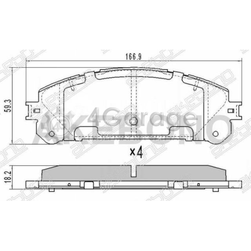 AKEBONO AN815K Колодки тормозные дисковые LEXUS RX (_L1_) 08 AN 815K