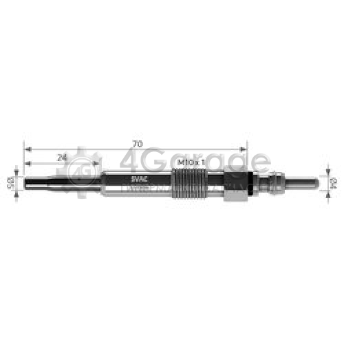 Свеча накаливания VW: Transporter IV 2.5TDI 96 / Passat 1.9TDI 96 / LT 28 46 II 2.5TDI 96 \ AUDI: A4 1.9TDI/2.5TDI 97 \ SKODA: Octavia 1.9TDI 96 \ FORD: Galaxy 1.9 PART-ONE 1GP103 в Ростове-на-Дону