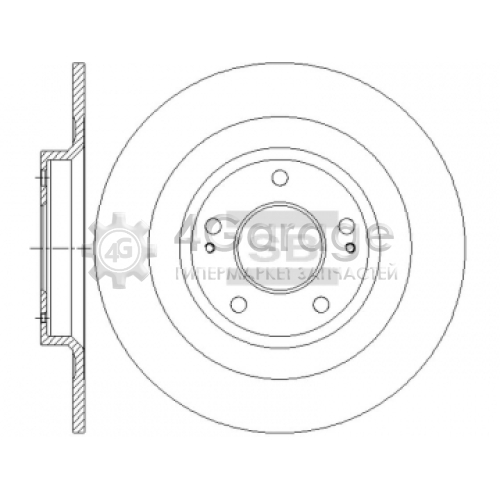 Hi-Q (SANGSIN) SD4344 Тормозной диск