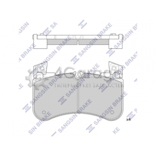 Hi-Q (SANGSIN) SP4351 Комплект тормозных колодок передние