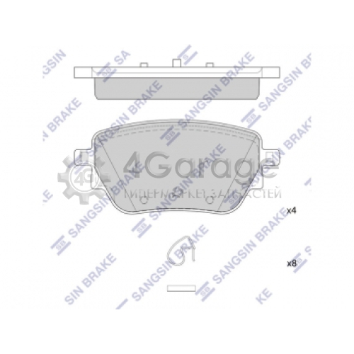 Hi-Q (SANGSIN) SP4337 Колодки тормозные задние