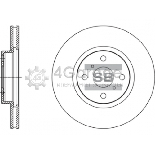 Hi-Q (SANGSIN) SD4617 Тормозной диск