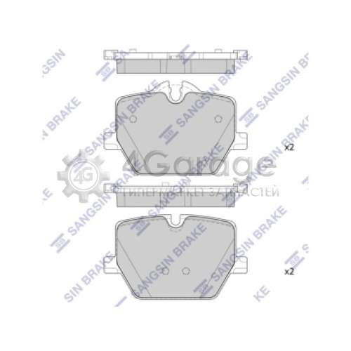 Hi-Q (SANGSIN) SP4396 Колодки тормозные задние