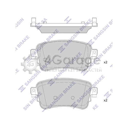 Hi-Q (SANGSIN) SP4362 Комплект тормозных колодок задние