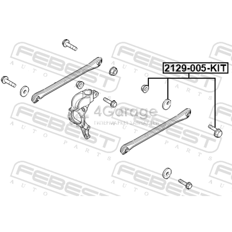 2129 001 febest болт с эксцентриком