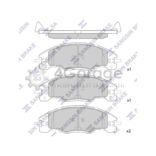 Hi-Q (SANGSIN) SP4321 Комплект тормозных колодок передние