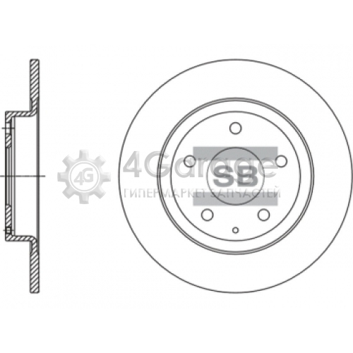 Hi-Q (SANGSIN) SD4423 Тормозной диск
