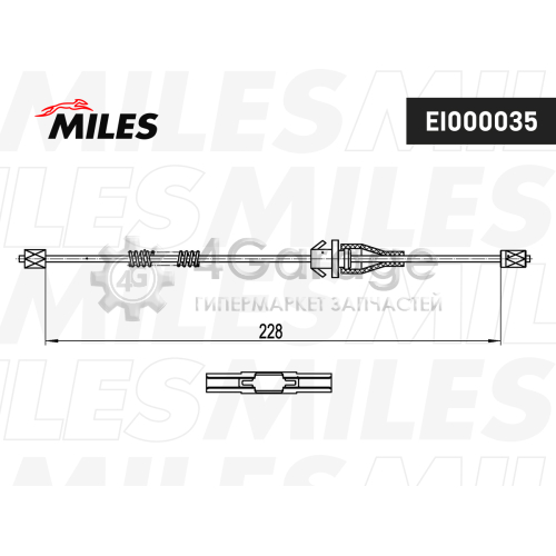 MILES EI000035 Тросик cтояночный тормоз