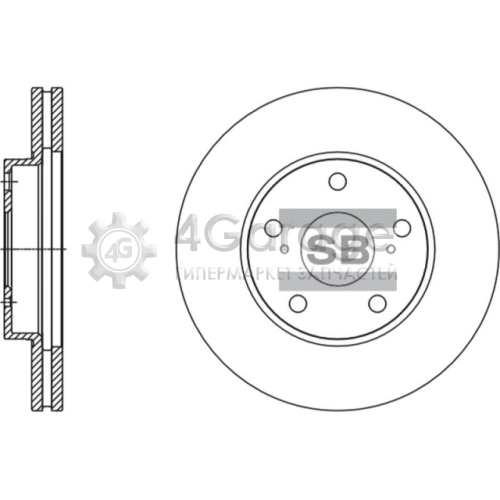 Hi-Q (SANGSIN) SD4078 Тормозной диск