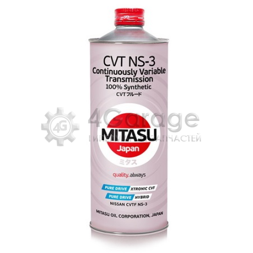 Масло трансмиссионное MITASU CVT FLUID NS-3 (For NISSAN) MITASU MJ3131 в Нижнем Новгороде